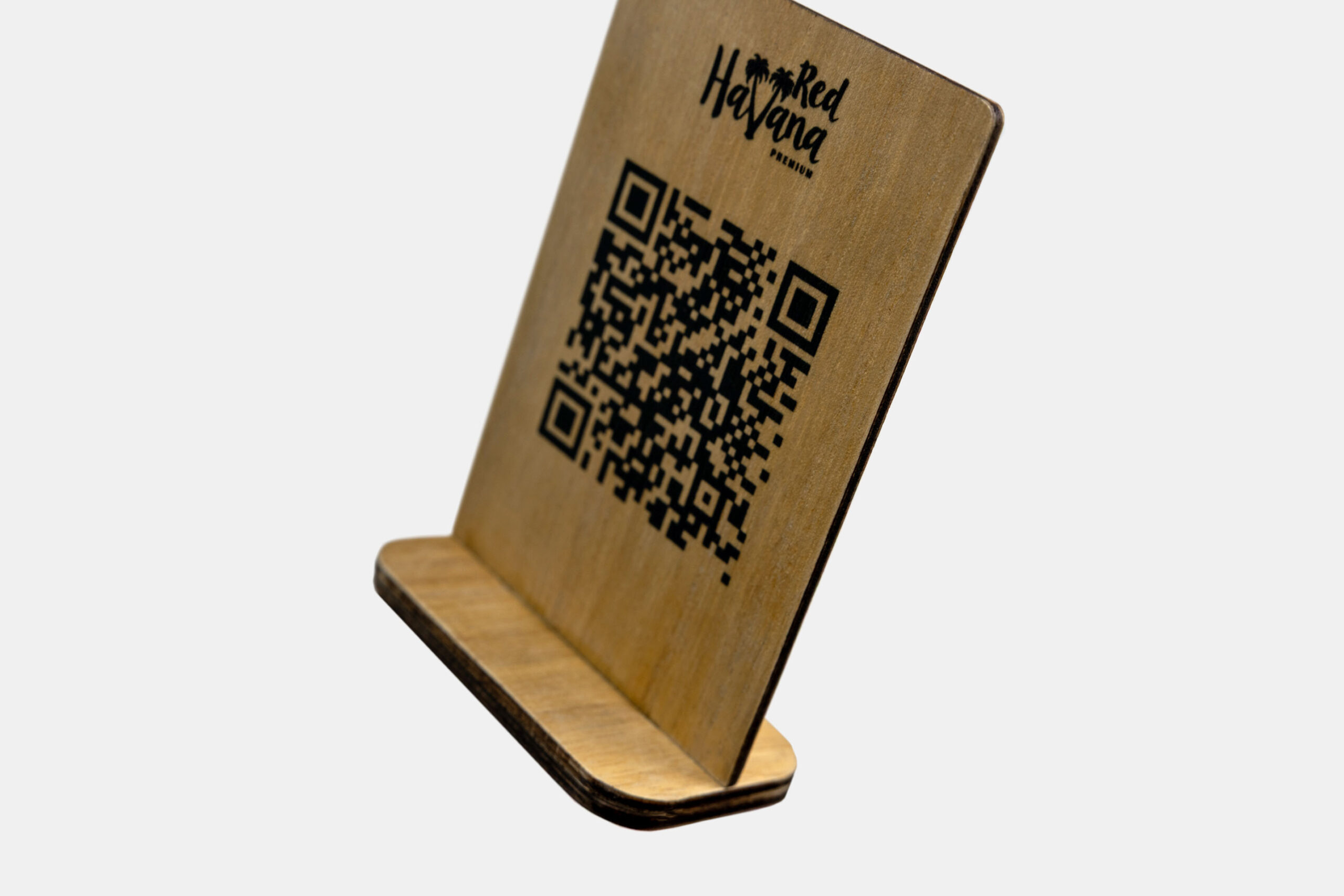 qr stand w red havana premium