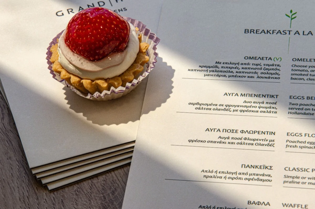 Board menu desserts breakfast grand hyatt