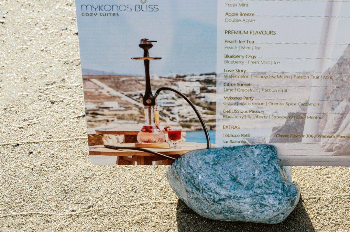 board menu pool mykonos bliss