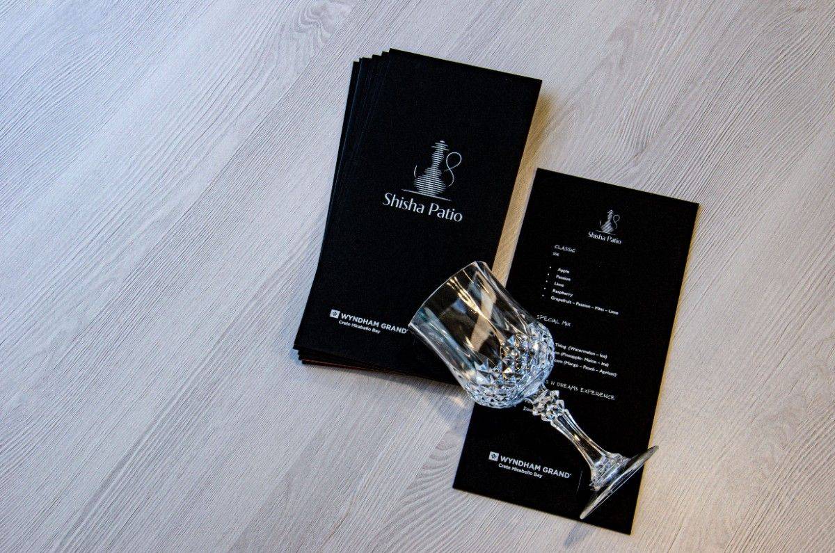 board menu wine beverages shisha