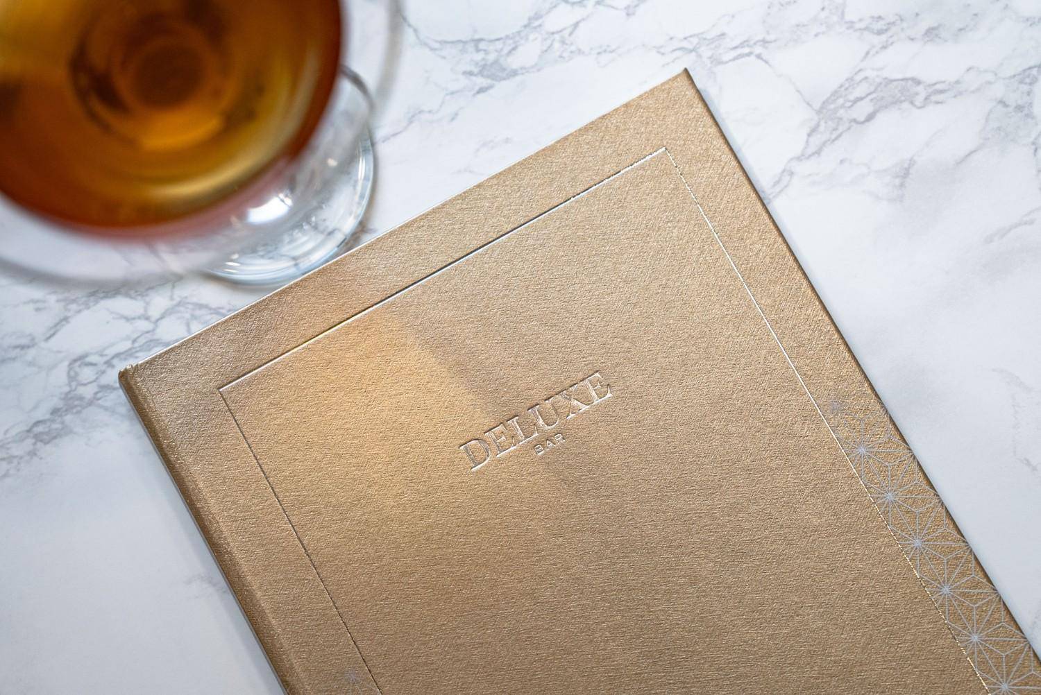 hard cover menu bev bar deluxe ikos