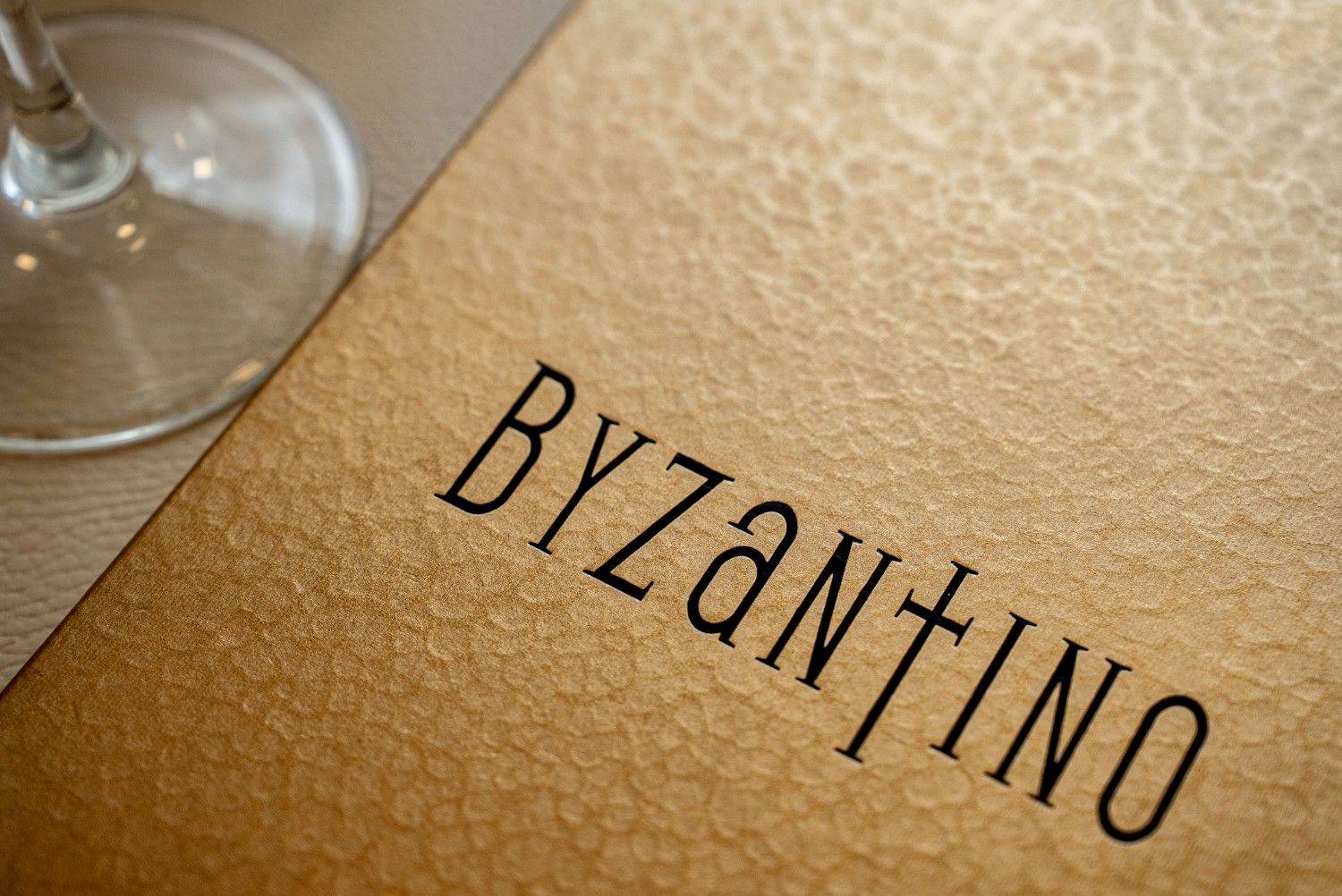hard cover menu bev bar byzantino