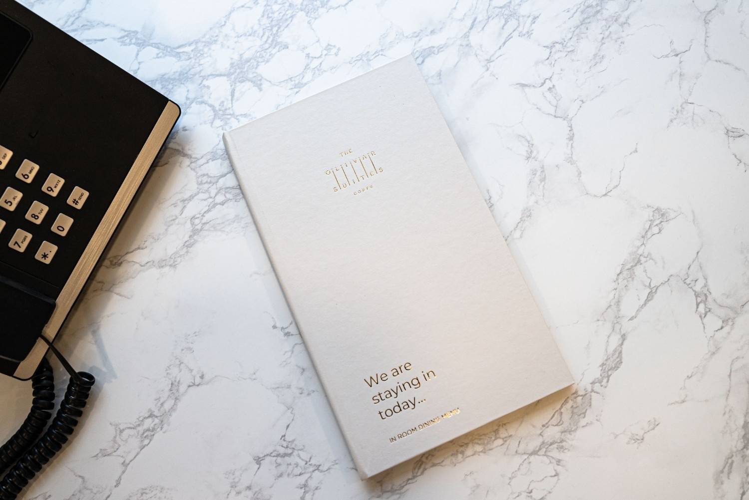 hard cover menu extras room olivar