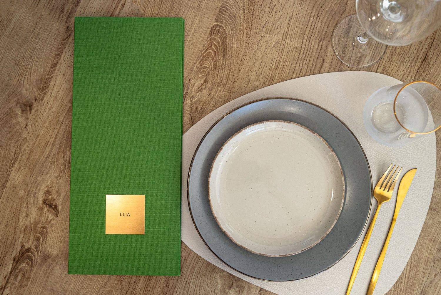 hard cover menu food ikos elia