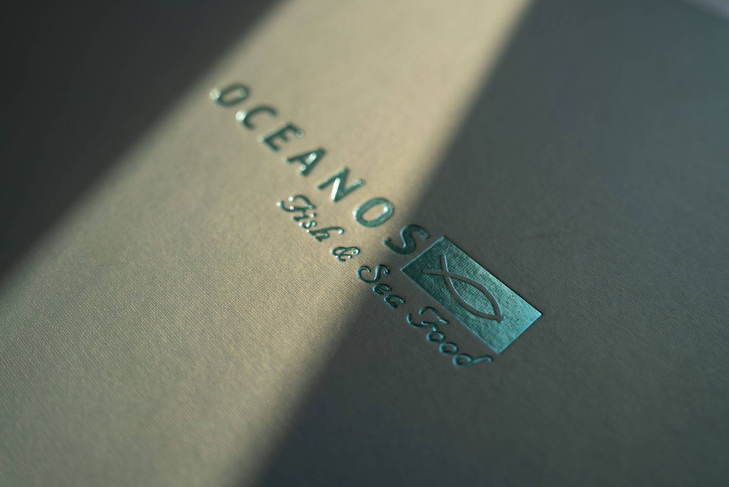 hard cover menu food oceanos