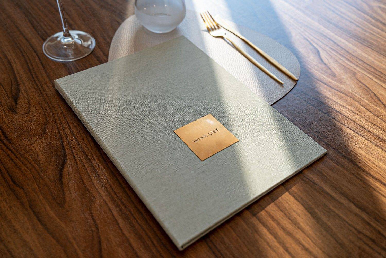 hard cover menu wine bousoulas