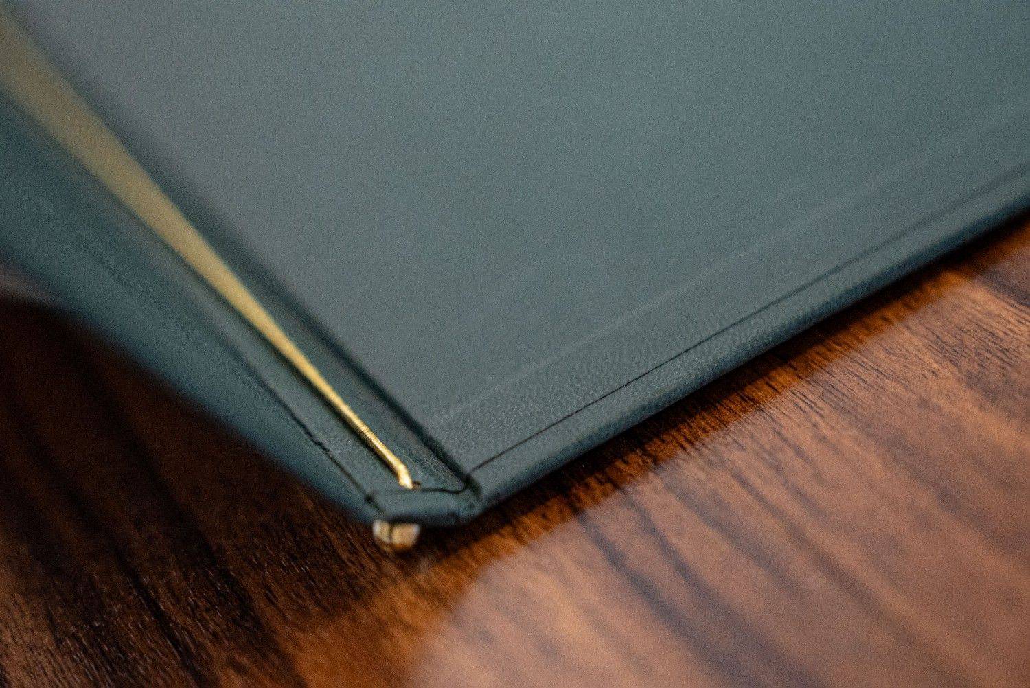 hard cover menu wine bubbles olivar