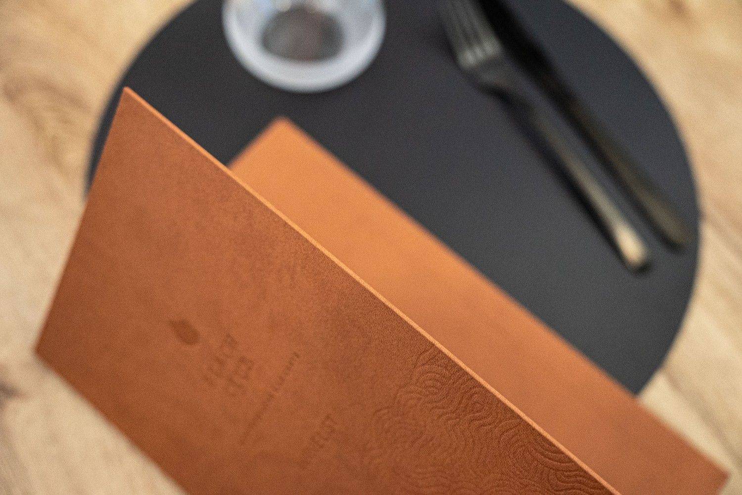 hard cover menu wine beach club sani