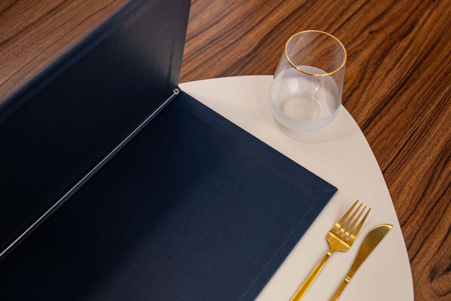 hard cover menu wine kontokali