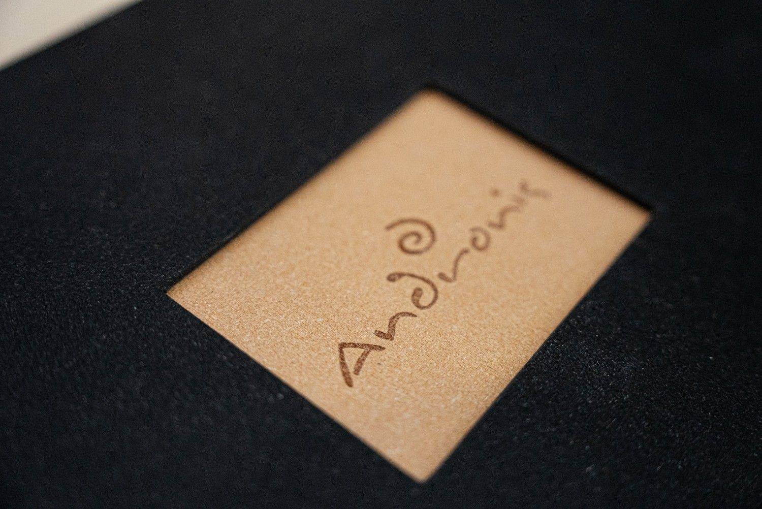 hard cover menu wine andronis